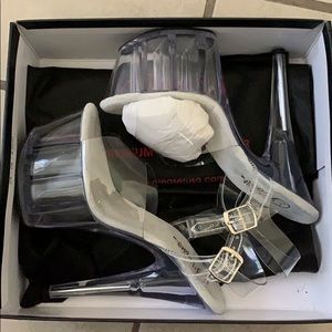 Clear Platform Shoes Size 8